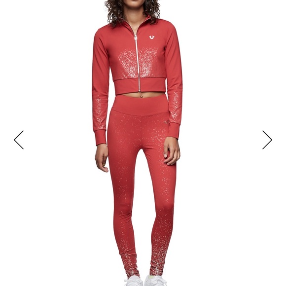 True religion crop shimmer zip up. - Picture 7 of 16